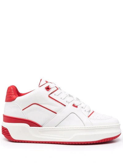 Shop Just Don Basketball Courtside High-top Sneakers In Weiss