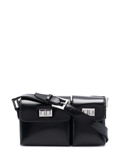 By Far Baby Billy Semi Ptnt Lthr Shldr B In Schwarz