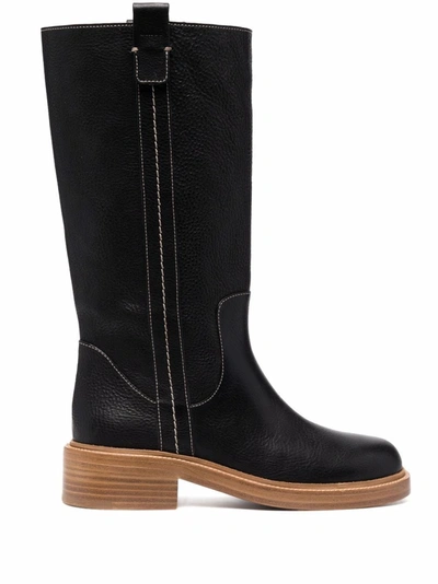 Shop Chloé Edith Mid-calf Boots In Schwarz