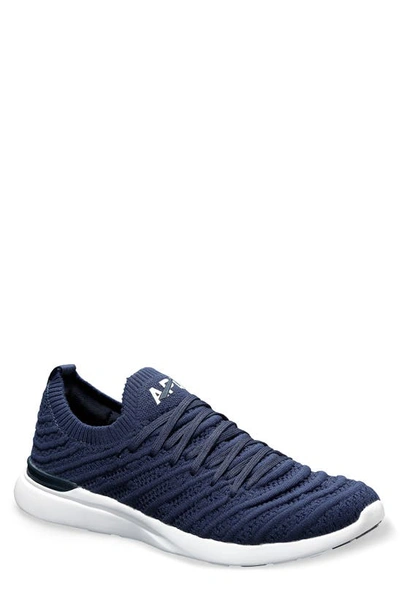Shop Apl Athletic Propulsion Labs Techloom Wave Hybrid Running Shoe In Navy/ White