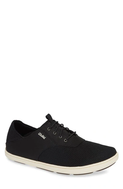 Shop Olukai Nohea Moku Sneaker In Onyx/ Onyx Textile