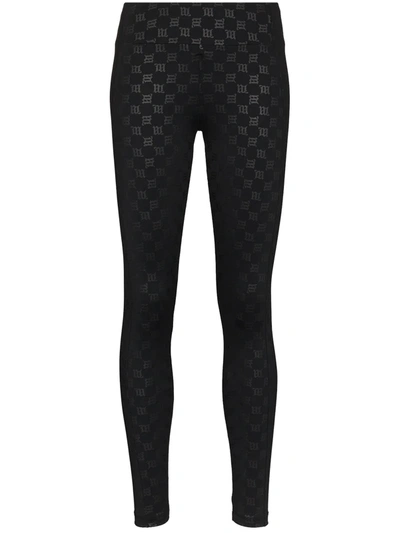 Shop Misbhv Logo Print Leggings In Schwarz