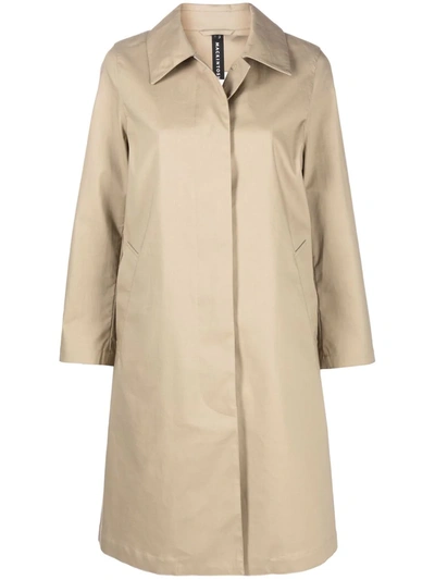 Shop Mackintosh Banton Raintec Coat In Nude