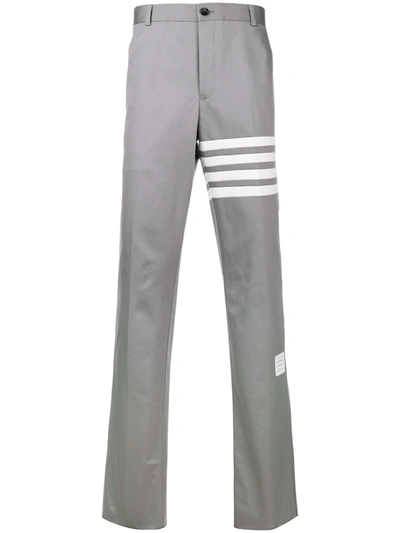 Shop Thom Browne 4-bar Tailored Trousers In 035 Grigio Bianco