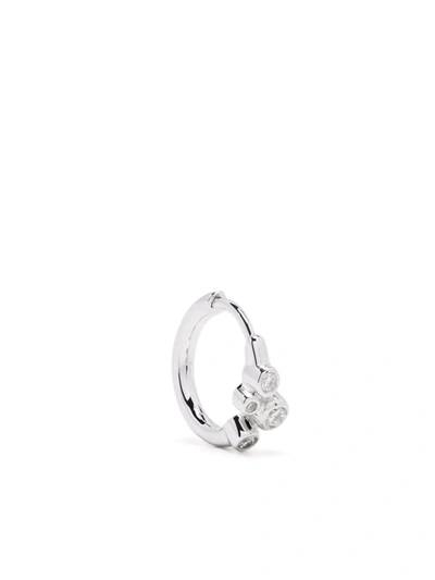 Maria Black 14kt White Gold Elena Diamond Huggie Earring In Silver