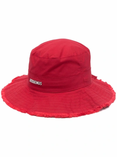 Shop Jacquemus Artichoke Bucket Hat In Rot
