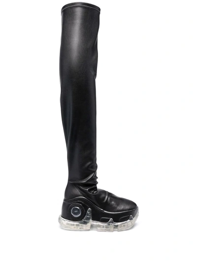 Shop Swear Air Revive Over-the-knee Platform Boots In Schwarz