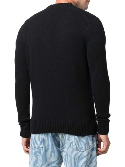 Maison Kitsuné Long Sleeve Wool Cardigan In Black