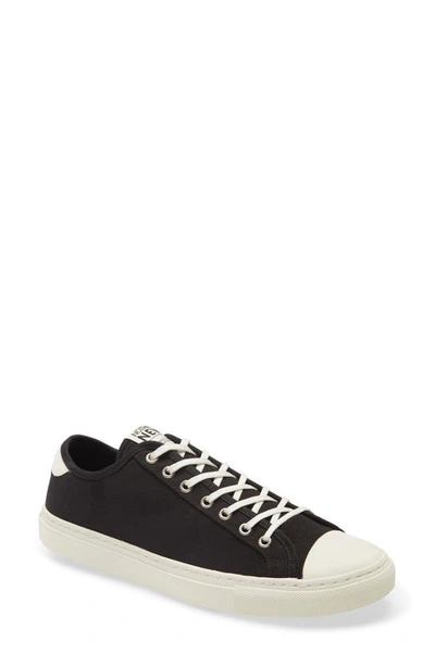 Shop Nothing New Low Top Sneaker In Black Canvas/ Off White