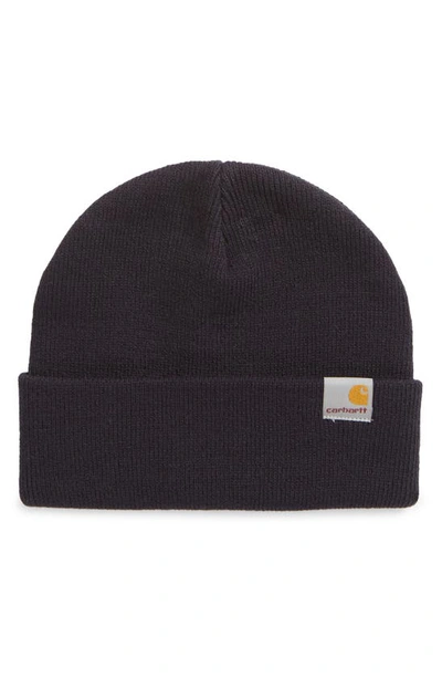 Shop Carhartt Stratus Beanie In Dark Navy