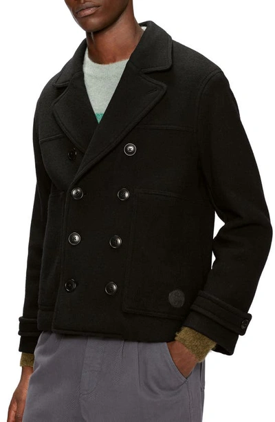 Shop Ted Baker Atllas Peacoat In Black