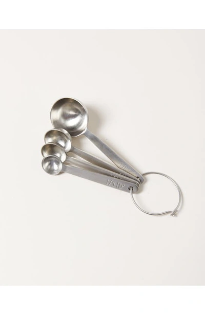 Shop Farmhouse Pottery Stowe Measuring Spoons In Silver