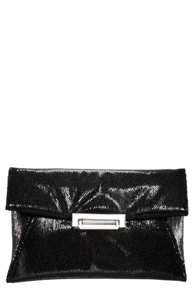 Shop Nina Snake Embossed Clutch In Black