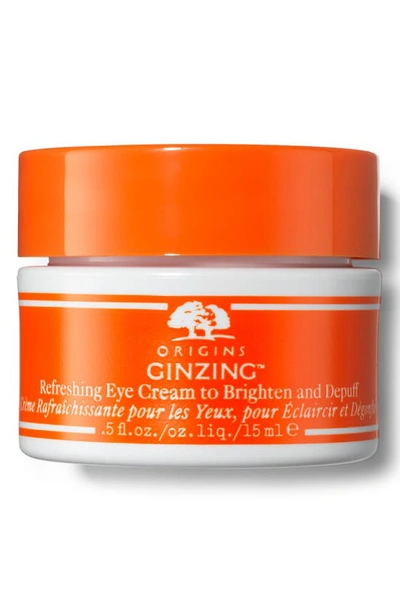 Shop Origins Ginzing™ Vitamin C & Niacinamide Eye Cream To Brighten & Depuff, 0.5 oz In Light