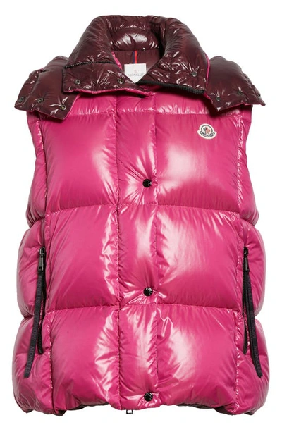 Shop Moncler Luzule Windproof Water-resistant Down Puffer Vest In Light Pink