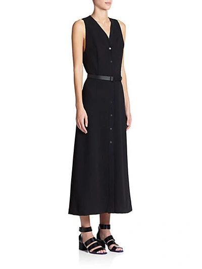 Shop Proenza Schouler Belted Cloque Dress In Black