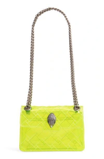 Shop Kurt Geiger Rainbow Shop Mini Kensington Transparent Shoulder Bag In Yellow