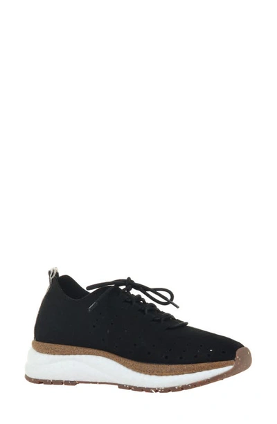 Shop Otbt Alstead Perforated Sneaker In Black Leather