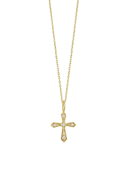 Shop Bony Levy Icon Diamond Cross Pendant Necklace In 18k Yellow Gold