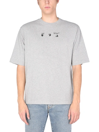 Shop Off-white "negative Arrow" T-shirt In Grey