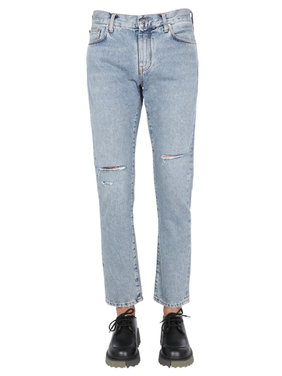 Shop Off-white Skinny Fit Jeans In Blue