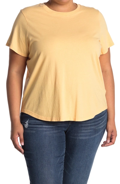 Shop Madewell Vintage Crew Neck Cotton T-shirt In Faded Apricot