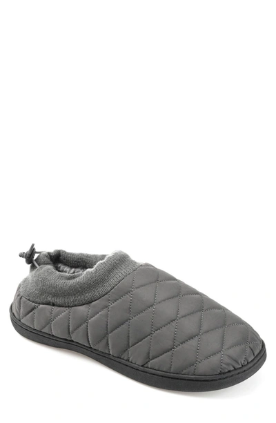 Shop Vance Co. . Fargo Quilted Faux Fur Lined Slipper In Grey