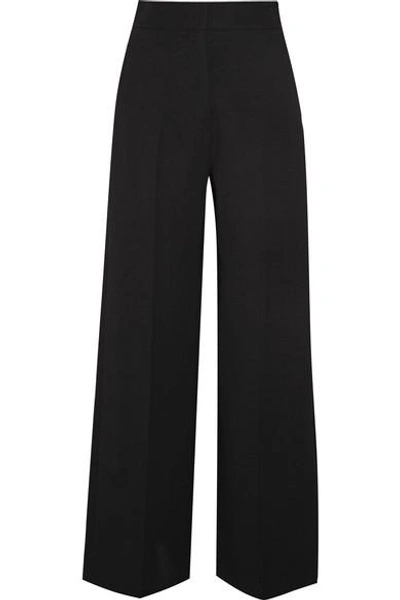 Shop Rosetta Getty Twill Wide-leg Pants In Black