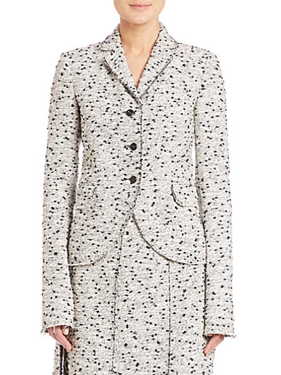 Shop Nina Ricci Tweed Jacket In White