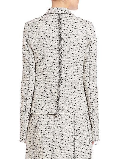 Shop Nina Ricci Tweed Jacket In White