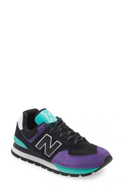 Shop New Balance 574 Rugged Sneaker In Deep Black