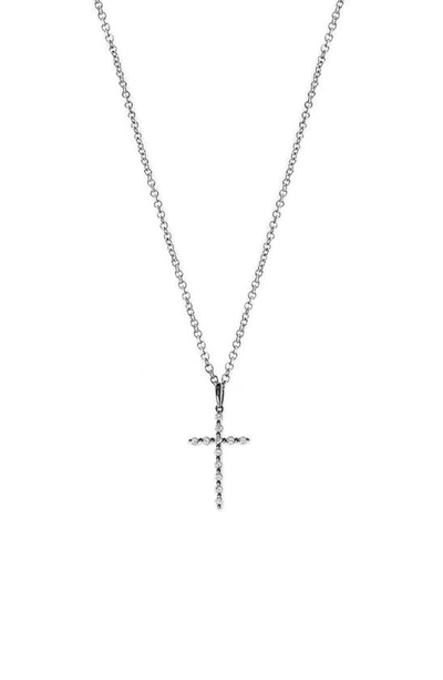 Shop Bony Levy Diamond Cross Pendant Necklace In White Gold