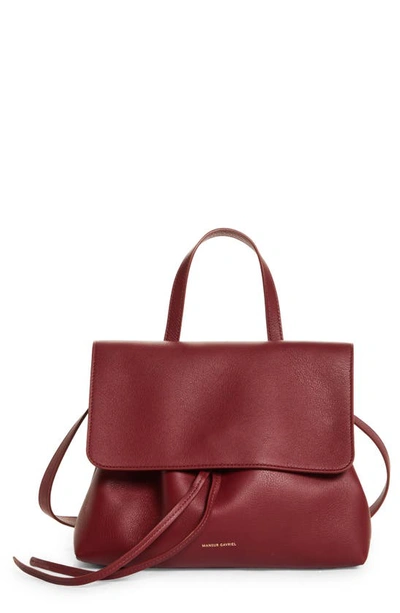 Shop Mansur Gavriel Mini Soft Lady Leather Bag In Claret