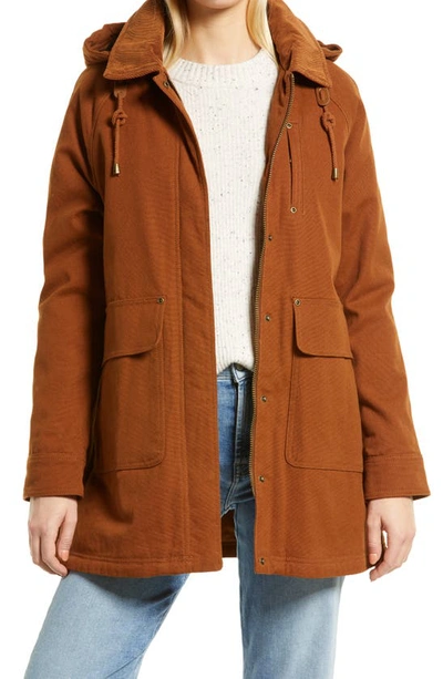 Shop Pendleton St. Helena Fleece Lined Canvas Parka In Whiskey