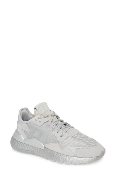 Shop Adidas Originals Nite Jogger Sneaker In Grey/ Silver Metallic