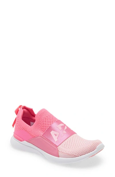 Shop Apl Athletic Propulsion Labs Techloom Bliss Knit Running Shoe In Fusion Pink / White / Bca