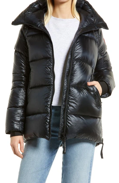 Shop Canada Goose Cypress Packable 750 Fill Power Down Puffer Jacket In Black