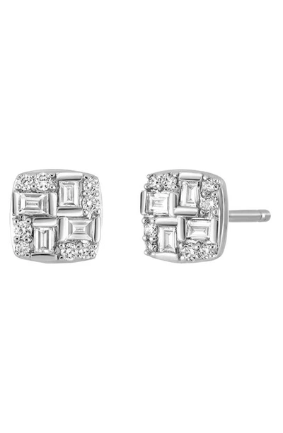Shop Bony Levy Gatsby Maze Diamond Stud Earrings In 18k White Gold