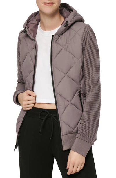 Marc new york puffer jacket sales with knit sleeves