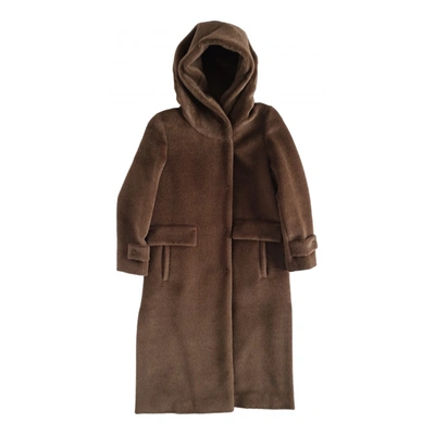 Pre-owned Maison Lener Wool Coat In Brown | ModeSens