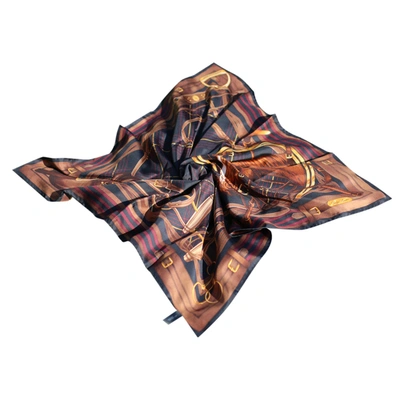 Pre-owned Ralph Lauren Silk Handkerchief In Brown