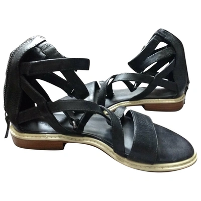 Pre-owned Tibi Leather Sandal In Black