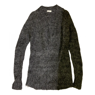 Pre-owned Dries Van Noten Wool Cardigan In Grey