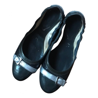 Pre-owned Tod's Leather Ballet Flats In Metallic