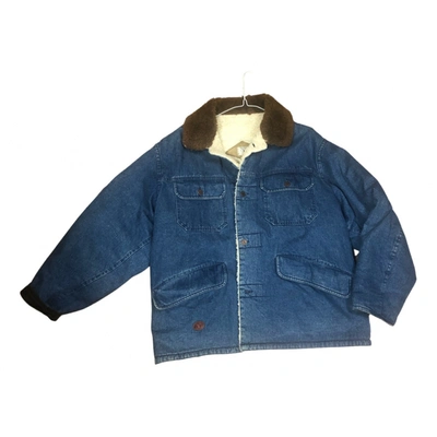 Pre-owned Valentino Peacoat In Blue