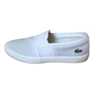 Pre-owned Lacoste Cloth Trainers In White