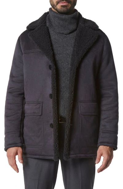 Shop Marc New York Jarvis Faux Shearling Jacket In Charcoal