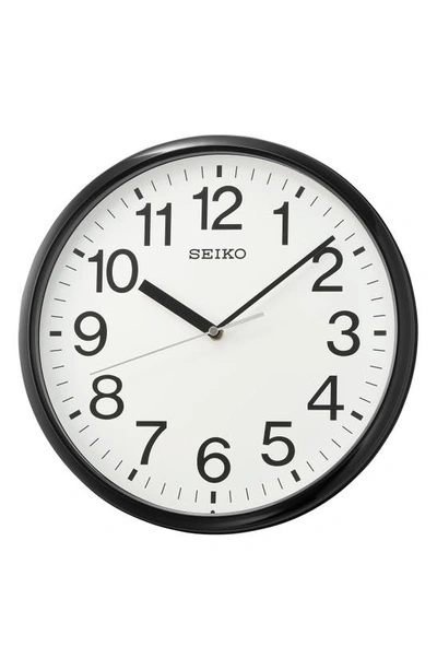 Shop Seiko Office Wall Clock In Black