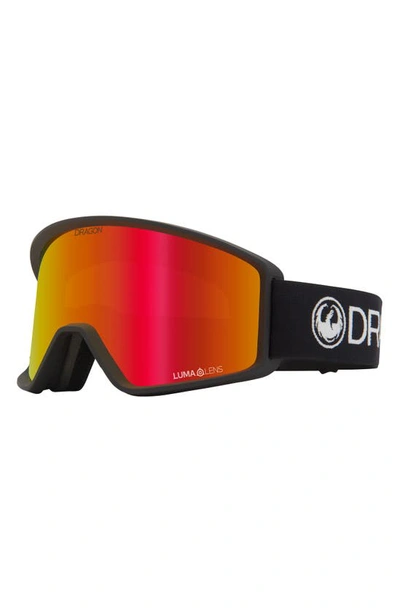 Shop Dragon Dxt Otg 59mm Snow Goggles In Black Red Ion