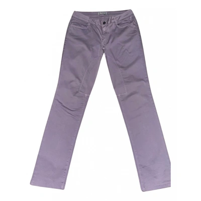 Pre-owned Siviglia Straight Jeans In Purple